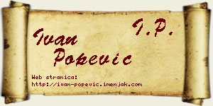 Ivan Popević vizit kartica